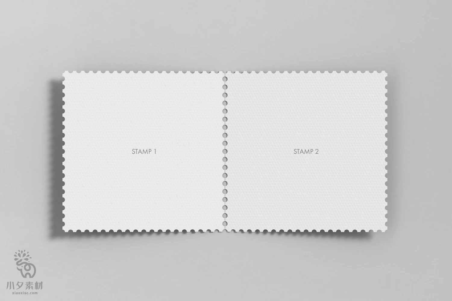 正方形邮票优惠券卡卷智能贴图样机模板PSD分层设计素材【002】